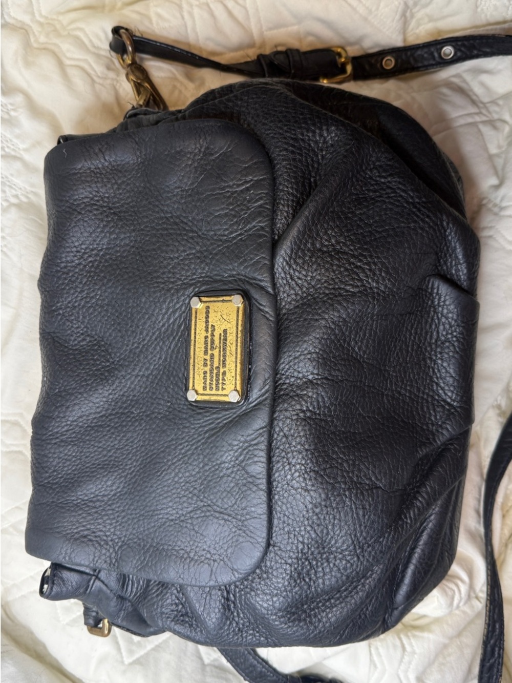 Marc by Marc Jacobs Classic Q Lil Ukita Crossbody Bag Black Leather Vintage - Picture 6 of 16